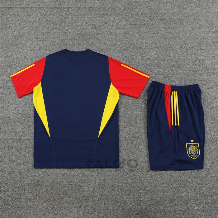 Tuta da Track Spagna Manica Corta 2023-2024 Blu - Pantaloncini